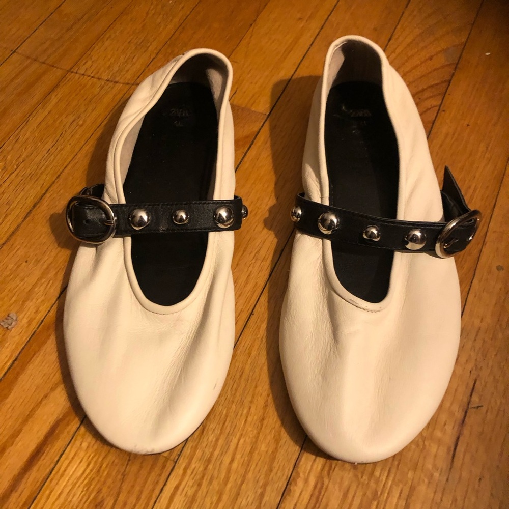 ZARA STUDDED BALLET FLATS
